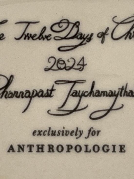 Anthropologie Phannapast Taychamaythakool 12 Days of Christmas Platter 2024 NWOT - Picture 6 of 6